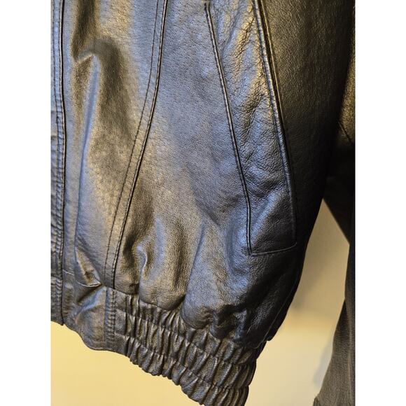 Niko Leather Designs Black Moto Biker Jacket Mens Size XL Zip In Liner EUC - Picture 8 of 14